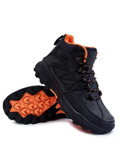 Pánské zateplené trekové boty Cross Jeans KK1R4018C černe