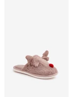 Dámské Hnědé Pantofle S Motivem Sobů Sennalith Dámské Hnědé Pantofle S Motivem Sobů Sennalith