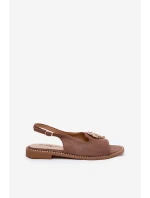 Dámské Sandály S Ozdobným Tmavě Béžové model 21691539 - S.Barski