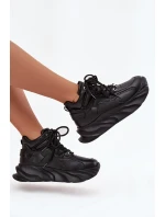 Dámské tenisky Přírodní kůže model 21711767 Černé - Goe