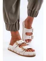 Dámské pantofle na platformě Big Star White