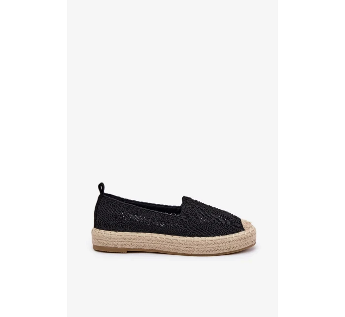 Dámské espadrilly na platformě Vinceza – černé Dámské espadrilly na platformě Vinceza – černé