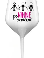 POVINNÉ CVIČENÍ - bílá nerozbitná sklenice na víno 470 ml