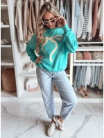 Dámská oversize mikina tyrkysová Dstreet model 21985724 - FashionStreet