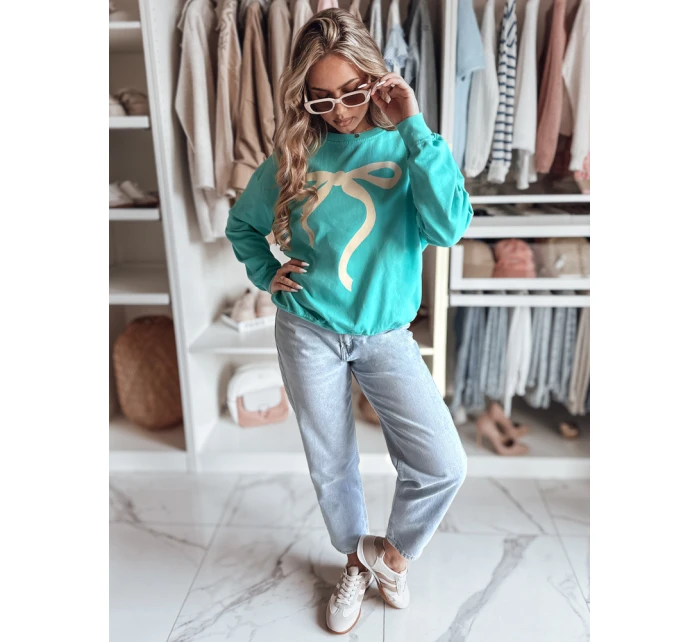 Dámská oversize mikina tyrkysová Dstreet model 21985724 - FashionStreet