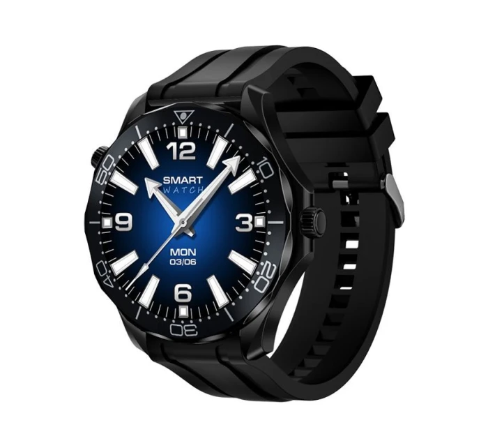 VELTORI VT150-1 Smartwatch Černý silikonový řemínek + černý náramek VELTORI VT150-1 Smartwatch Černý silikonový řemínek + černý náramek