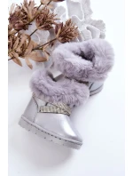 dětské sněhule s kubickými zirkony stříbrný Hollee dětské sněhule s kubickými zirkony stříbrný Hollee