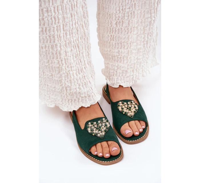 Dámské sandály s zlatým ozdobou eko semišové S.Barski KV27-059 hnědé Dámské sandály s zlatým ozdobou eko semišové S.Barski KV27-059 hnědé