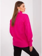 Sweter AT SW model 21326969 fuksjowy - FPrice Sweter AT SW model 21326969 fuksjowy - FPrice