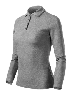 Pique Polo LS polokošile dámská tmavě šedý melír
