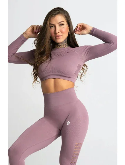 Dámský Crop-Top Wild Rose - Gym Glamour Dámský Crop-Top Wild Rose - Gym Glamour