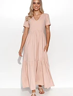 Denní šaty M549 tělové - Makadamia