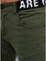 Pánské zelené džínové kalhoty model 21976800 - Dstreet Pánské zelené džínové kalhoty model 21976800 - Dstreet