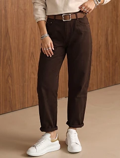 Jeansy damskie mom fit z paskiem  model 22554654 - FashionStreet