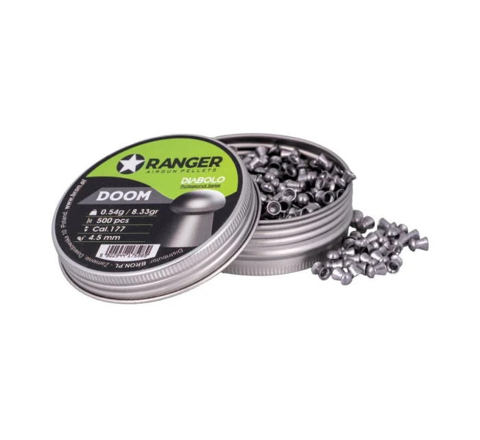 4,5 mm RANGER Diabolo Professional Doom shot 500 ks 0,54 g 4,5 mm RANGER Diabolo Professional Doom shot 500 ks 0,54 g