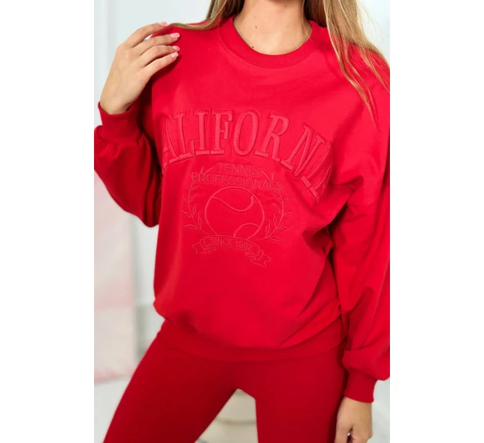 Bavlněná souprava California červený