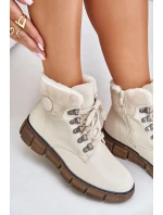 Dámské Zateplené Botky Traperky Na Zip Béžové Mevanisa Dámské Zateplené Botky Traperky Na Zip Béžové Mevanisa