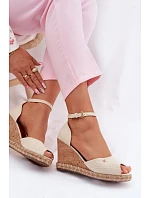 Dámské sandály na platformě s pleteným Wrangler 20261086.06V světle béžové