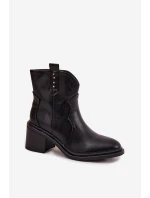 Dámské zateplené kotníkové boty na podpatku Brilynn – černé Dámské zateplené kotníkové boty na podpatku Brilynn – černé