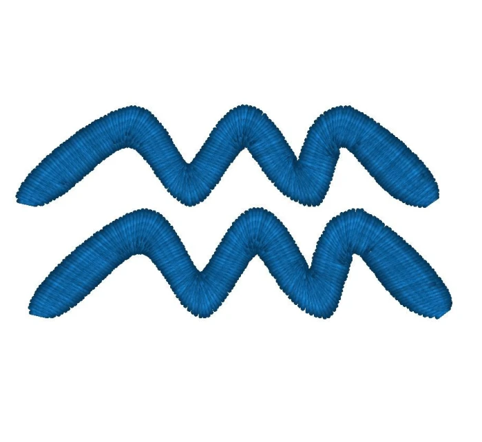 Výšivka Vodnář – znamení zvěrokruhu Výšivka Vodnář – znamení zvěrokruhu