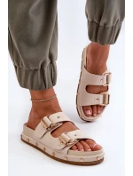 Dámské žabky na platformě Big Star NN274083 béžové Dámské žabky na platformě Big Star NN274083 béžové