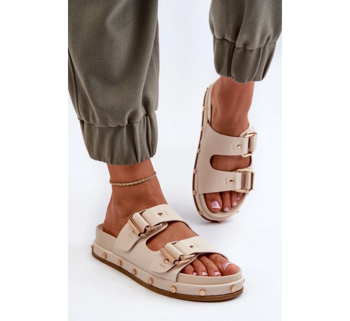 Dámské žabky na platformě Big Star NN274083 béžové Dámské žabky na platformě Big Star NN274083 béžové