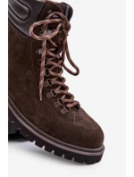 Semišové Zateplené Boty Trapery Pánské Big Star model 21669658 Hnědé - Big Star Shoes Semišové Zateplené Boty Trapery Pánské Big Star model 21669658 Hnědé - Big Star Shoes