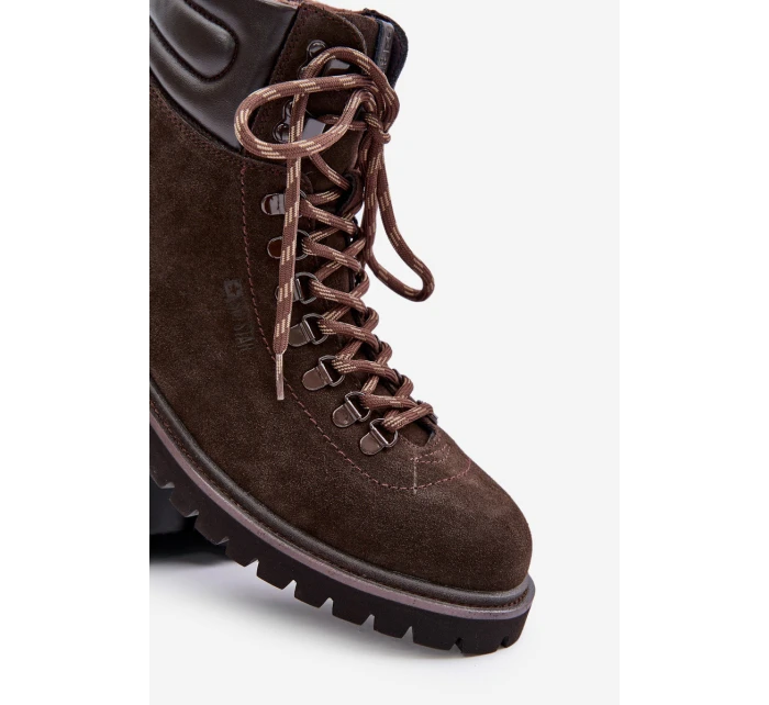 Semišové Zateplené Boty Trapery Pánské Big Star model 21669658 Hnědé - Big Star Shoes Semišové Zateplené Boty Trapery Pánské Big Star model 21669658 Hnědé - Big Star Shoes