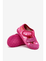 Pantofle Dětské Na Suchý Zip V Růžové model 21705440 - Milami