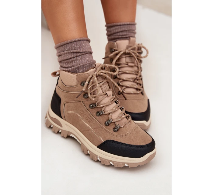 Dámské Trekingové Boty Big Star SS274095 Béžové Dámské Trekingové Boty Big Star SS274095 Béžové