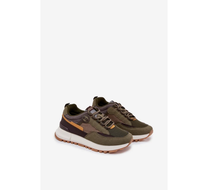 Pánské Sportovní Boty Sneakers Big Star RR174280 HI-POLY SYSTEM Tmavě Zelené