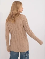 Sweter AT SW model 20463681 camelowy - FPrice Sweter AT SW model 20463681 camelowy - FPrice