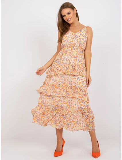 Dámské šaty EM SK Y6743 jasně oranžové Dámské šaty EM SK Y6743 jasně oranžové