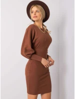 Šaty RV SK 6079.65 tmavě hnědé Šaty RV SK 6079.65 tmavě hnědé