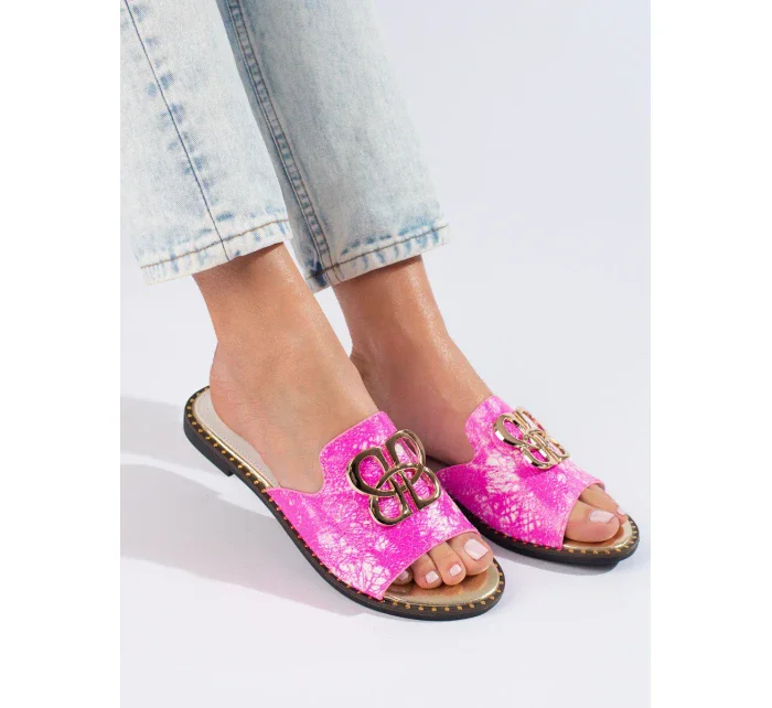 Exkluzívní nazouváky dámské růžové bez podpatku Exkluzívní nazouváky dámské růžové bez podpatku