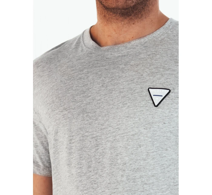 FashionStreet šedé pánské základní tričko RX5441