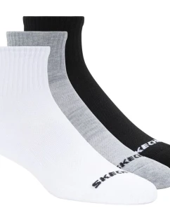 Skechers 3PPK Qtr Crew Socks S114235-BKWG White 43-46