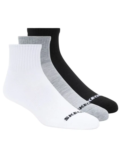 Skechers 3PPK Qtr Crew Socks S114235-BKWG White 43-46 Skechers 3PPK Qtr Crew Socks S114235-BKWG White 43-46