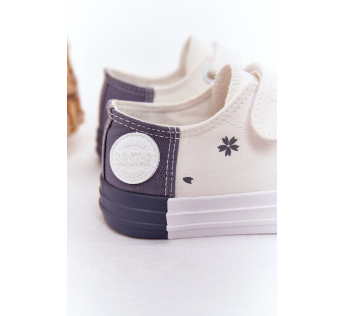 Children's Sneakers With Velcro BIG STAR HH374052 White-Gray