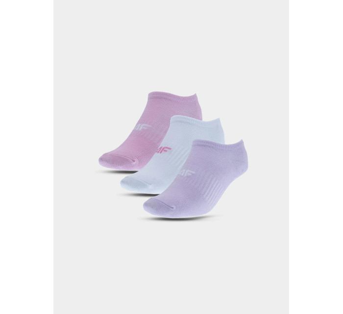 Dívčí kotníkové ponožky casual (3Pack) 4F - multibarevné