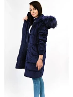 ZIMOWA KURTKA DAMSKA Z KAPTUREM GRANATOWA model 21242170 - Libland