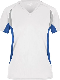 Daiber JN 390 Dámské běžecké tričko s výstřihem do V 02.0390 white/royal
