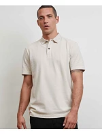 Unisex piqué polo z těžké bavlny dusty beige model 22442385 - NEOBLU Unisex piqué polo z těžké bavlny dusty beige model 22442385 - NEOBLU