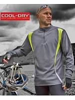 S Tréninkový top s zip s dlouhým rukávem 29. model 22426424 - Spiro