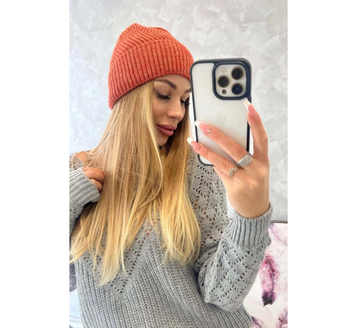 Tenká čepice Oliwia K252 červená