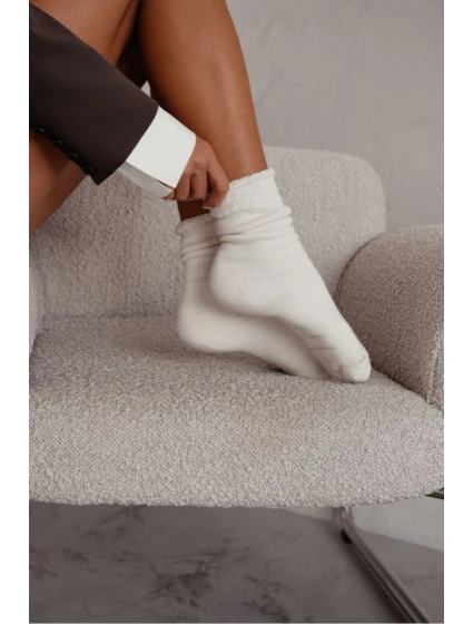 Dámské model 21780656 ponožky Frotte Ecru - Milena