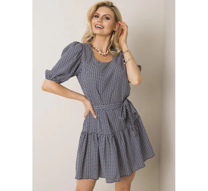 Šaty LK SK 508151.34P tmavě modrá a červená