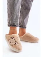Dámské Pantofle S Medvídkem Béžové model 20655559 - Kesi