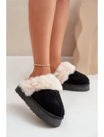 Dámské sněhule na silné podrážce s kožíškem černé Doriola