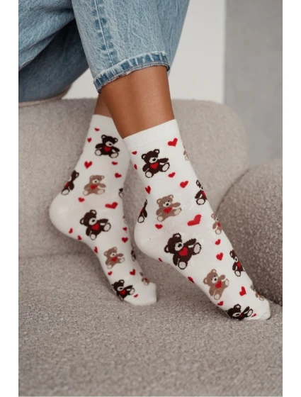 Dámské ponožky Medvídci se srdíčky 0200.202